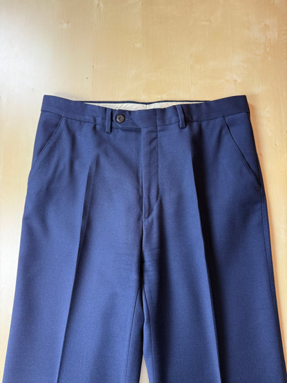 Completo doppiopetto anni '70 flanella blu - tg. 46