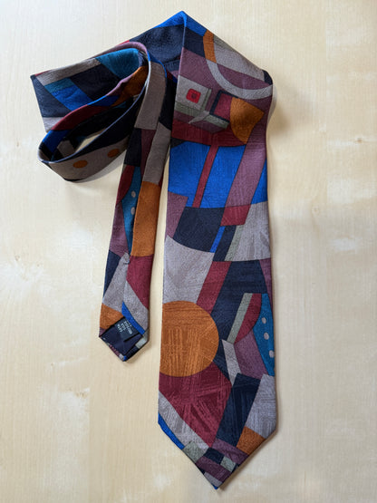 Cravatta Renoma stampa astratta jacquard