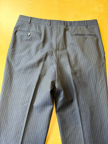 Completo Canali lana pettinata blu gessato - tg. 54