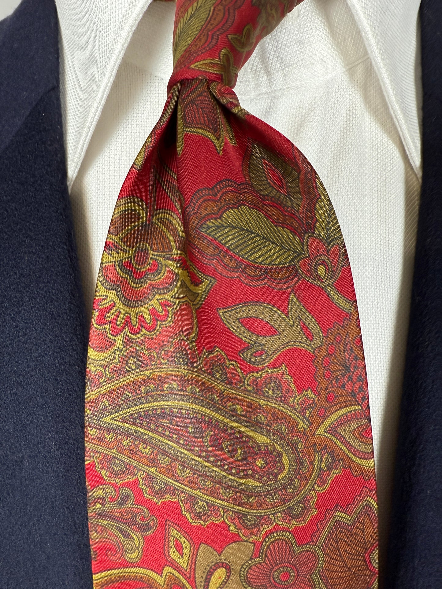 Cravatta vintage paisley rosso