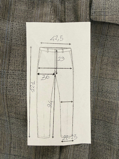 Pantaloni fresco lana principe di Galles anni '80 (NOS) - tg. 48