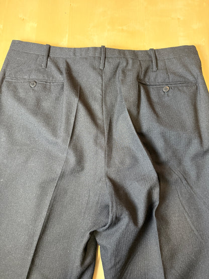 Completo sartoriale anni ‘60 flanella antracite micro spigato - tg. 54