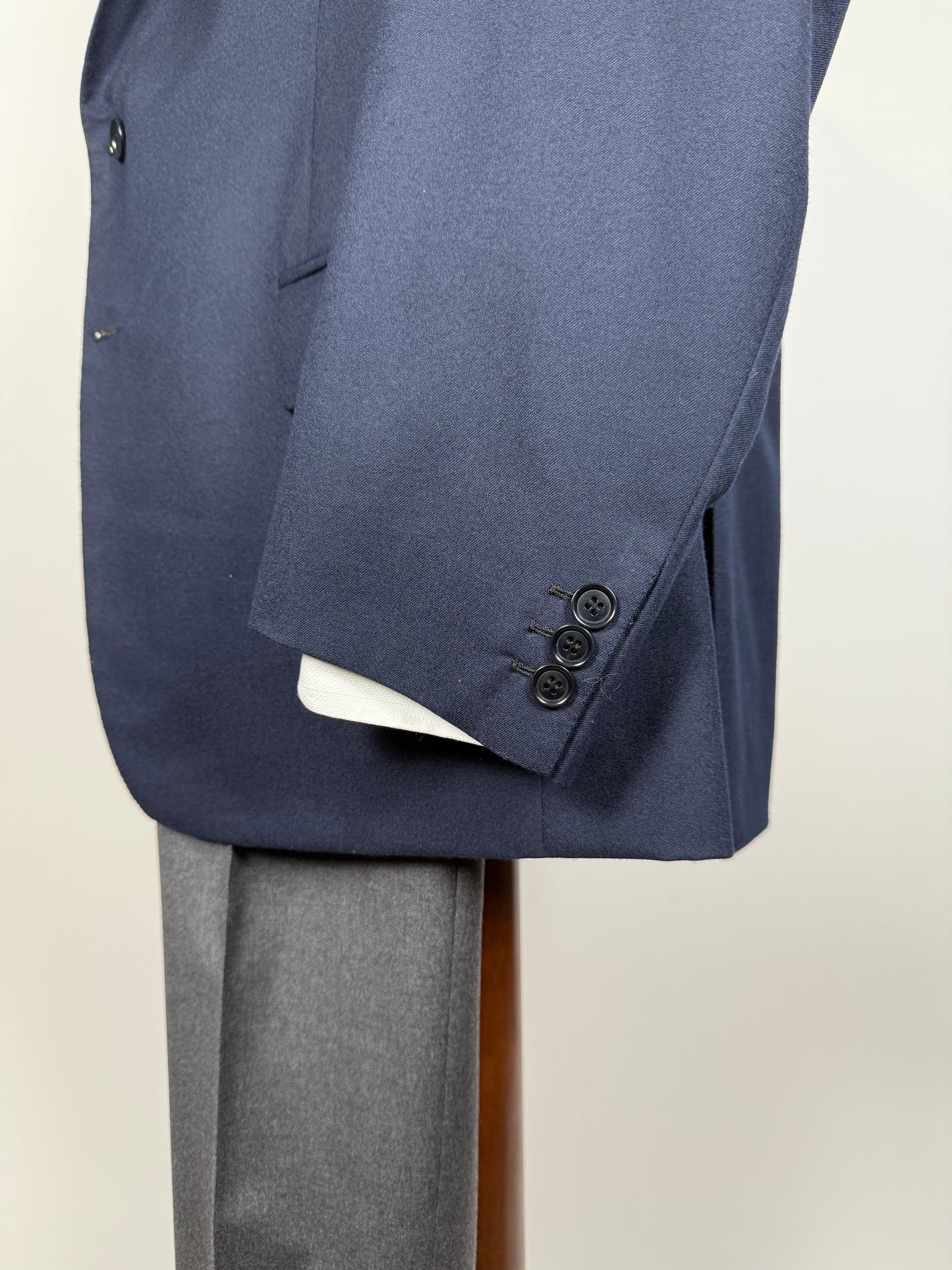 Giacca sartoriale in flanella blu - tg. 54/56 drop basso