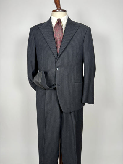 Completo sartoriale anni ‘50/‘60 monopetto revers a lancia - tg. 50 corta