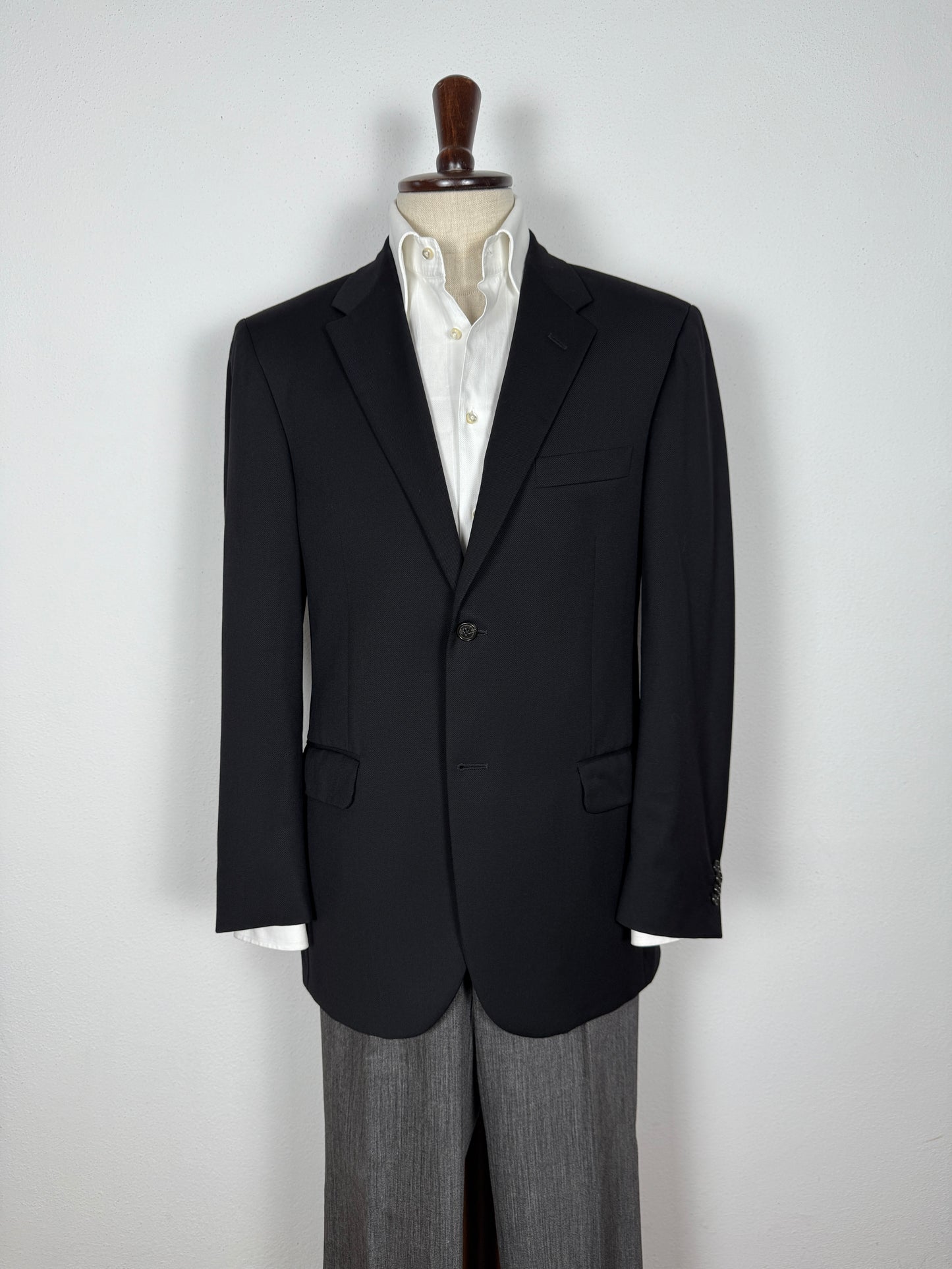 Giacca Corneliani in twill di lana nero - tg. 50/52