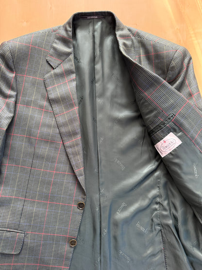 Giacca made-to-measure flanella pettinata pied-de-poule finestrato - tg. 50