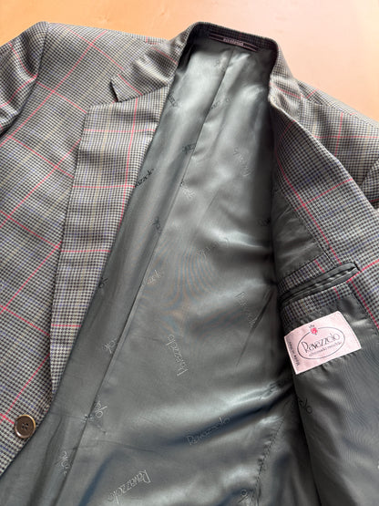 Giacca made-to-measure flanella pettinata pied-de-poule finestrato - tg. 50