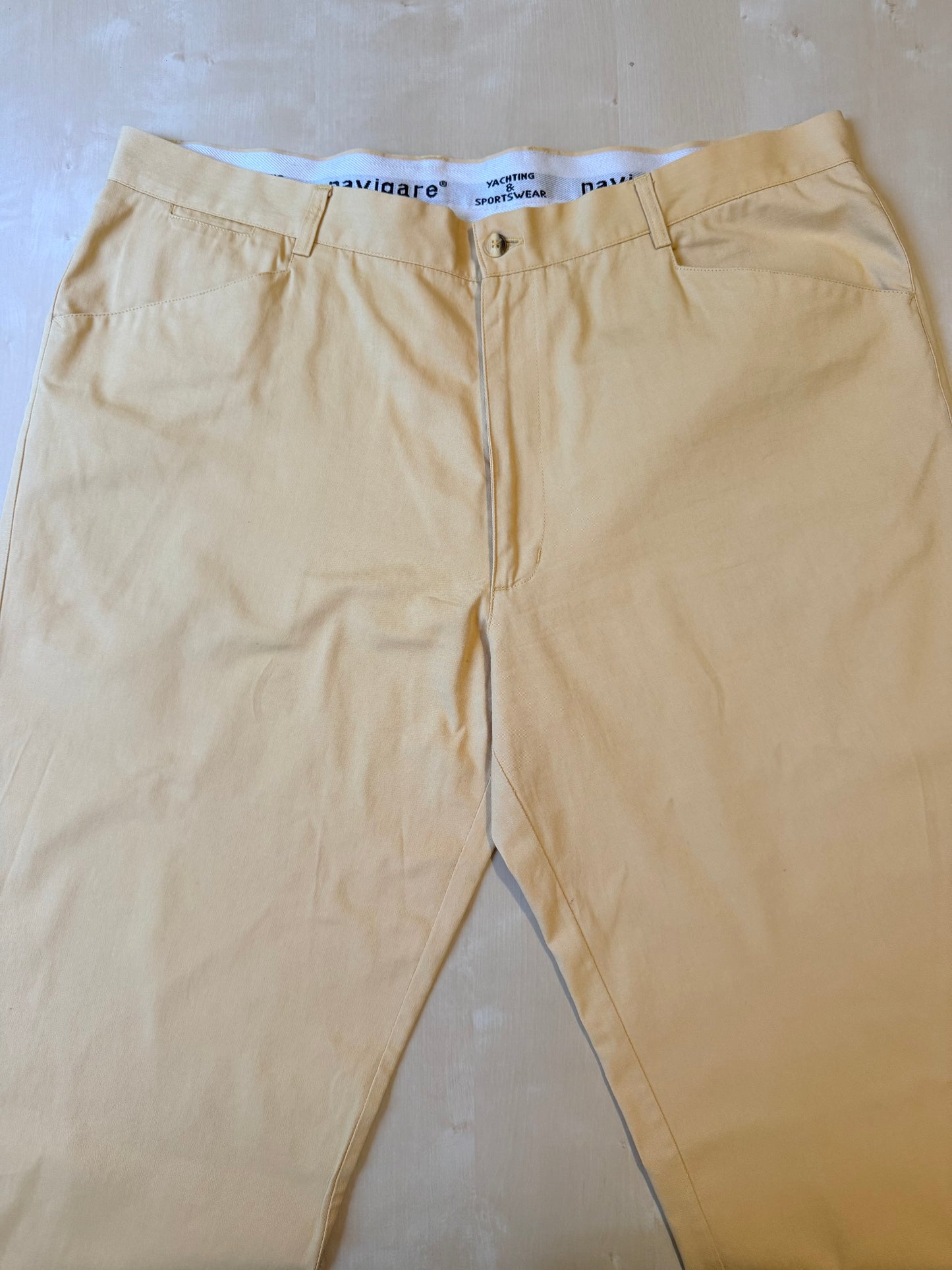 Pantalone chino color giallo crema - tg. 56/58