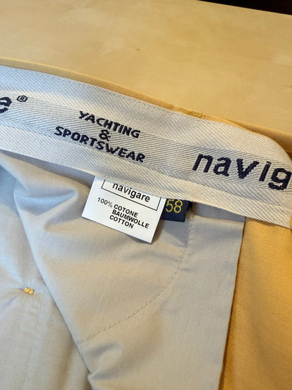 Pantalone chino color giallo crema - tg. 56/58