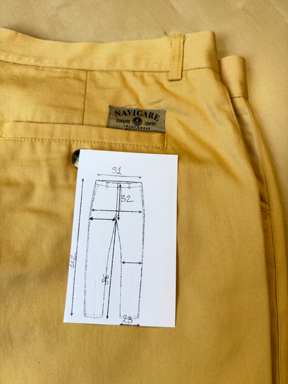 Pantalone chino color giallo crema - tg. 56/58