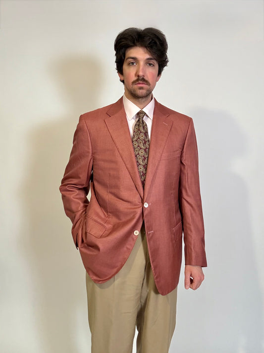 Giacca Corneliani cashmere e seta rosso corallo - tg. 54