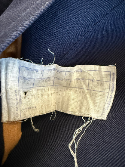 Cappotto/trench anni ‘70 in twill di lana - tg. 48-50