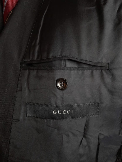 Doppiopetto Gucci blu notte gessato tg. 52