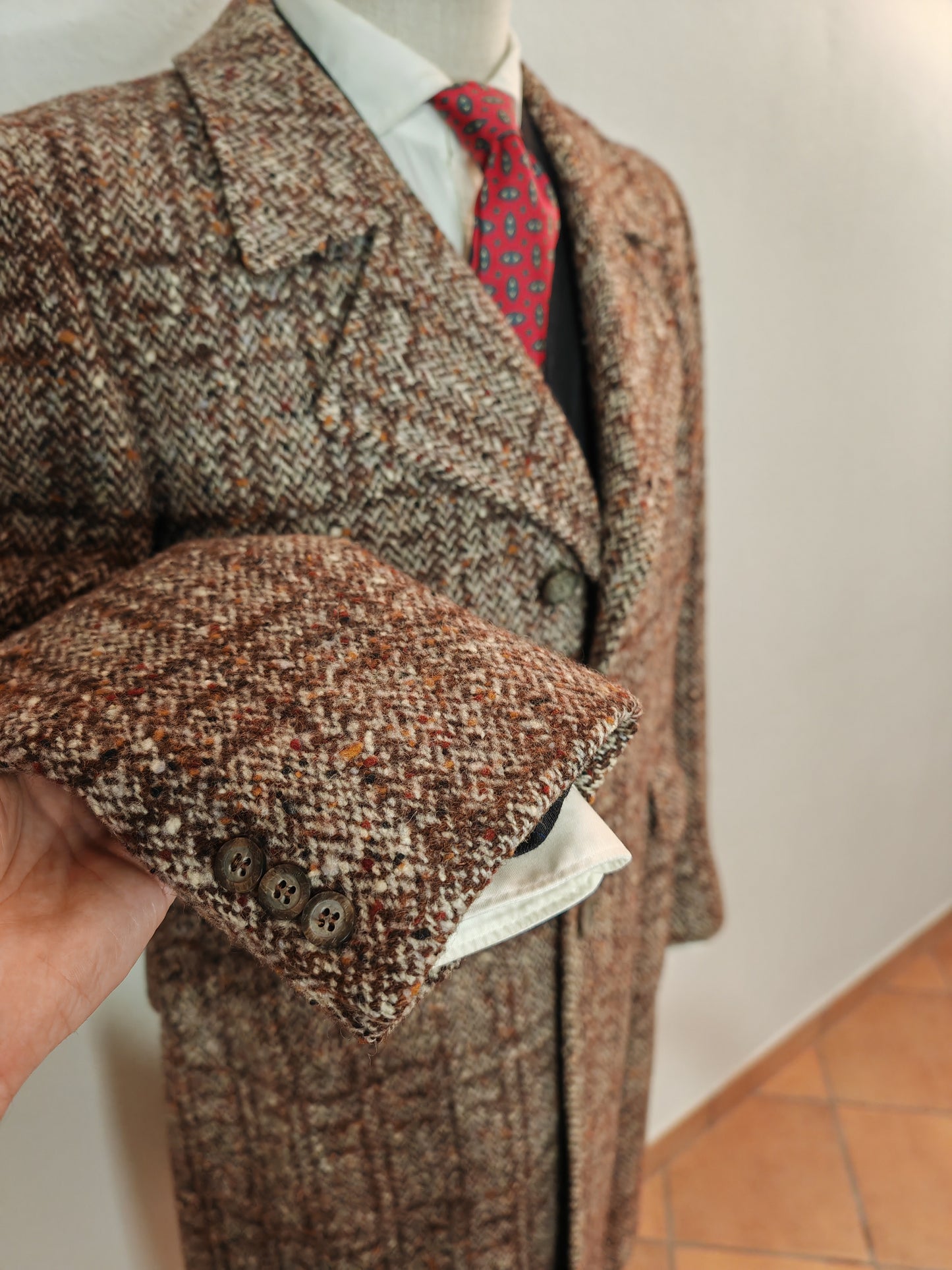 Cappotto in tweed donegal tg. 50/52