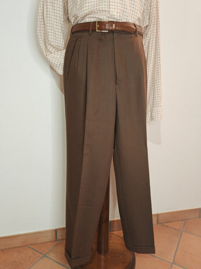 Pantaloni marroni lana - tg. 50