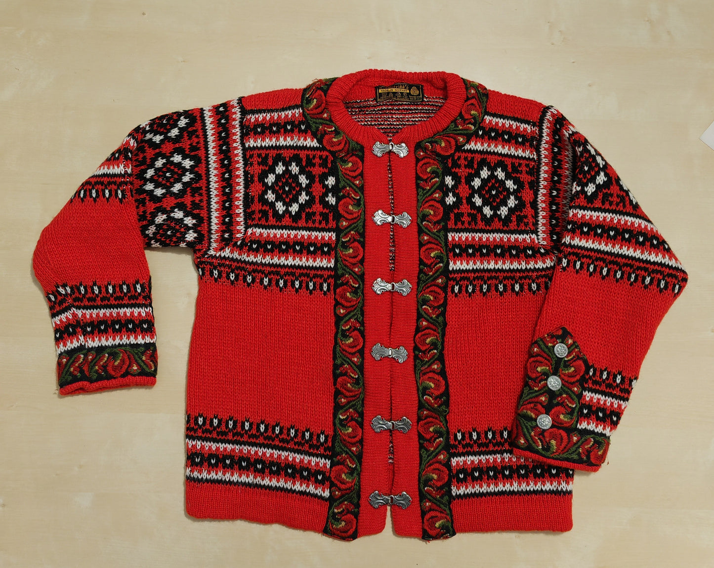 Cardigan norvegese 100% lana - tg. S