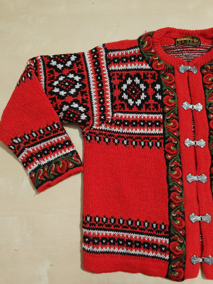 Cardigan norvegese 100% lana - tg. S