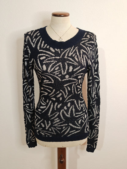 Pullover aderente Missoni anni '80 in rayon - tg. M