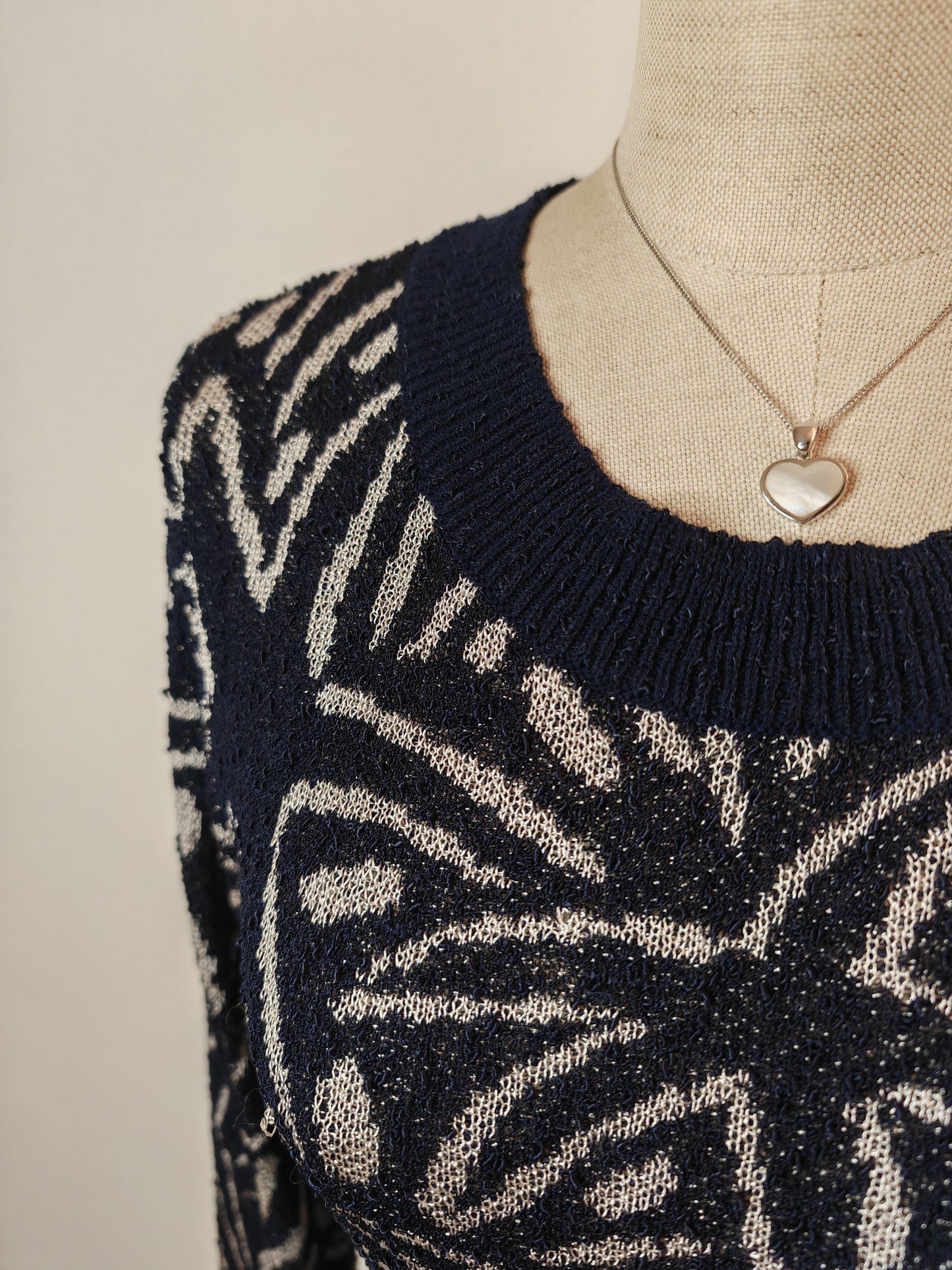 Pullover aderente Missoni anni '80 in rayon - tg. M