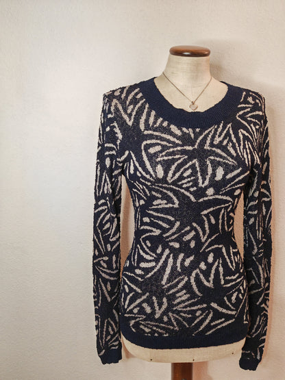 Pullover aderente Missoni anni '80 in rayon - tg. M