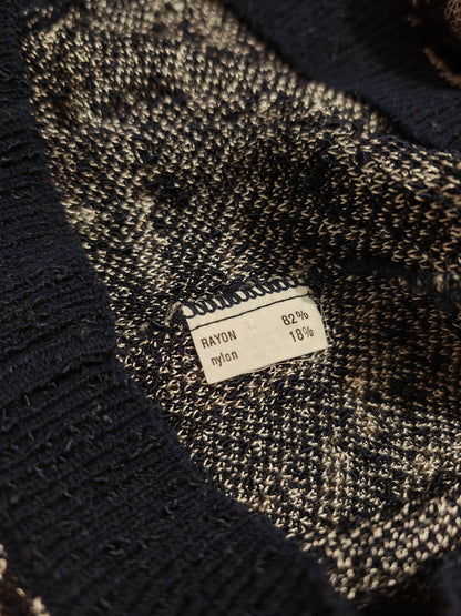 Pullover aderente Missoni anni '80 in rayon - tg. M