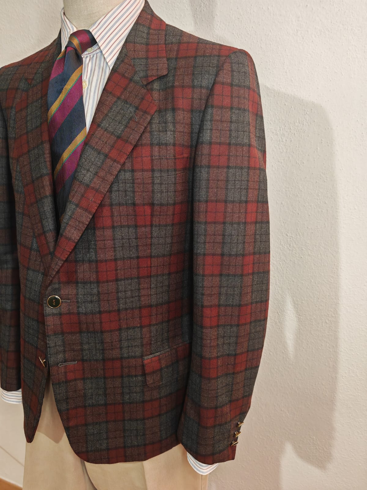 Blazer Yves Saint Laurent tartan vintage - tg. 52