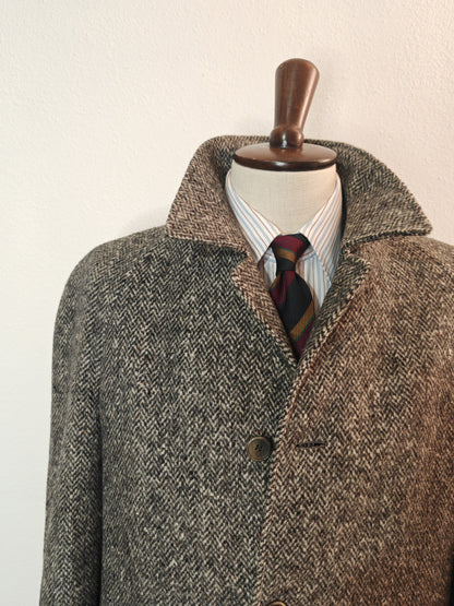 Cappotto tweed spinato raglan anni '70/'80 - tg. 52