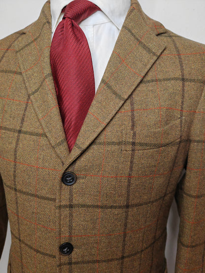 Giacca destrutturata Boglioli Coat, lana windowpane - tg. 48