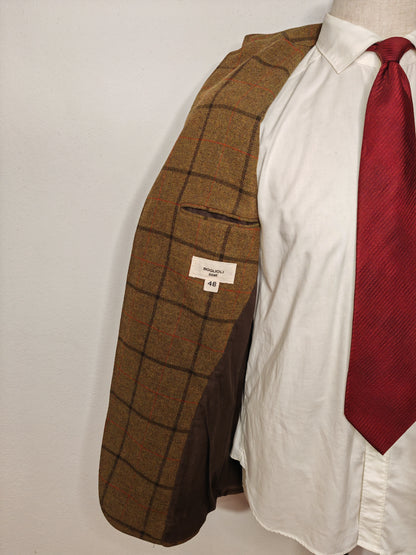 Giacca destrutturata Boglioli Coat, lana windowpane - tg. 48