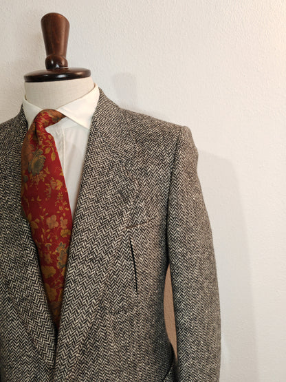 Giacca tweed scozzese spinato anni '70 - tg. 48