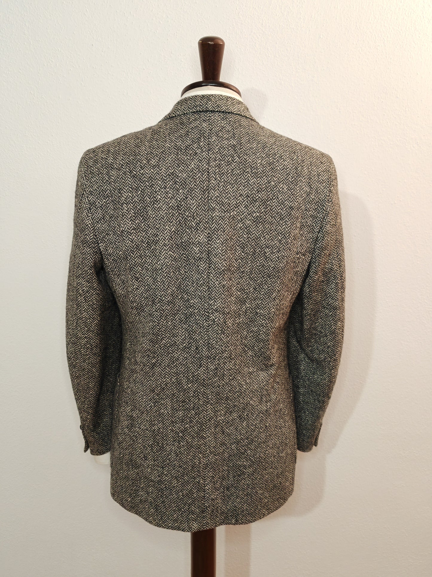 Giacca tweed scozzese spinato anni '70 - tg. 48