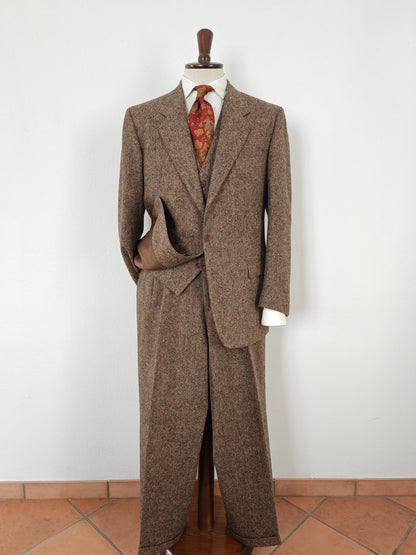 3-pieces suit in Irish donegal tweed pure VW - size 56