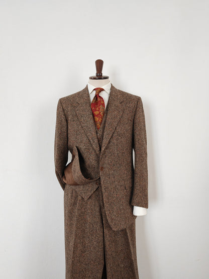 3-pieces suit in Irish donegal tweed pure VW - size 56