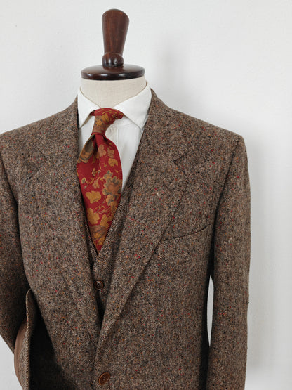 3-pieces suit in Irish donegal tweed pure VW - size 56