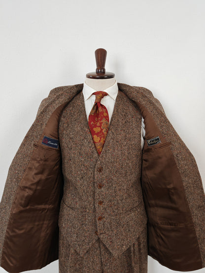 3-pieces suit in Irish donegal tweed pure VW - size 56