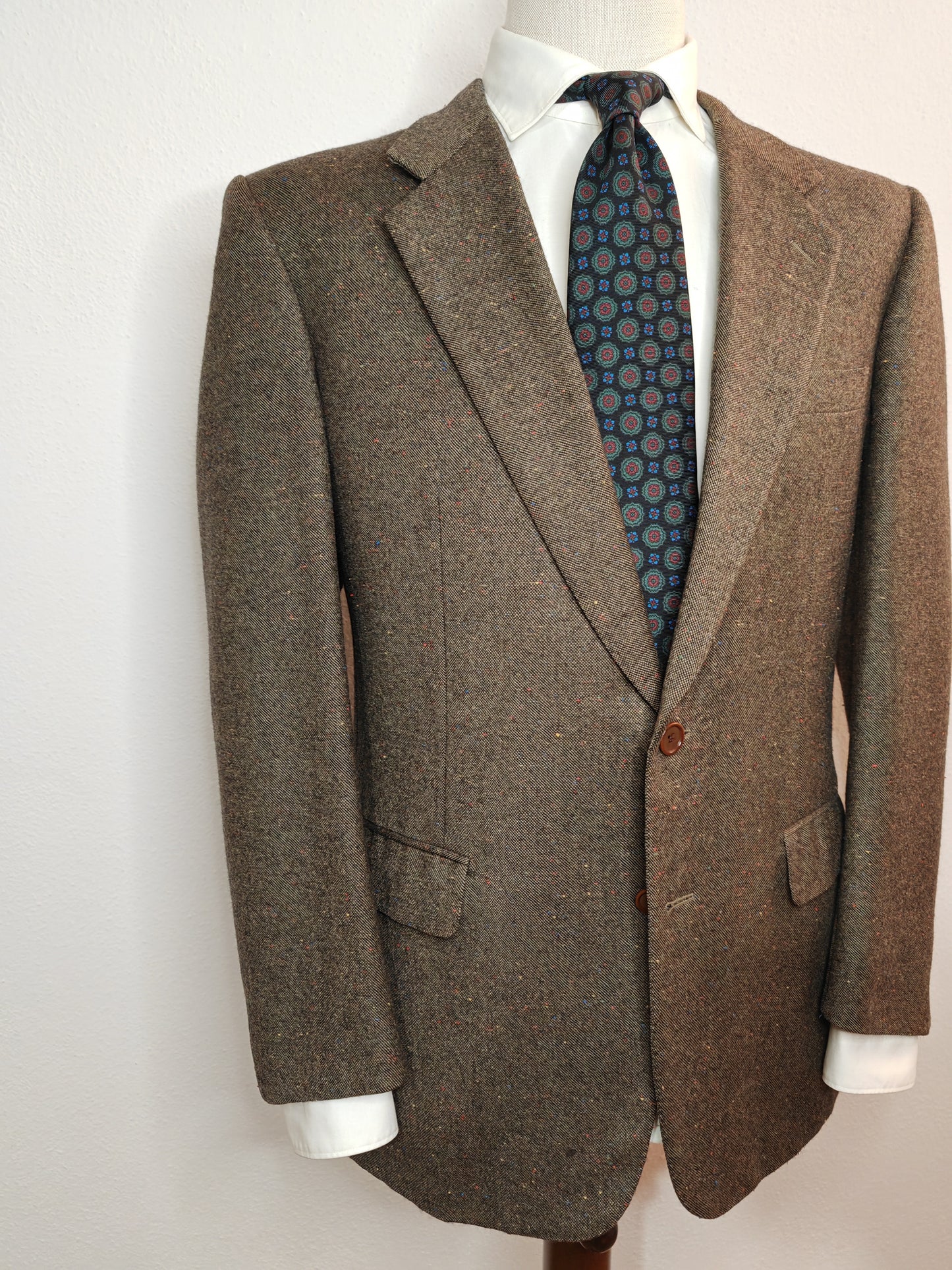 2 bottoni Giusti Bologna in tweed donegal irlandese - tg. 50