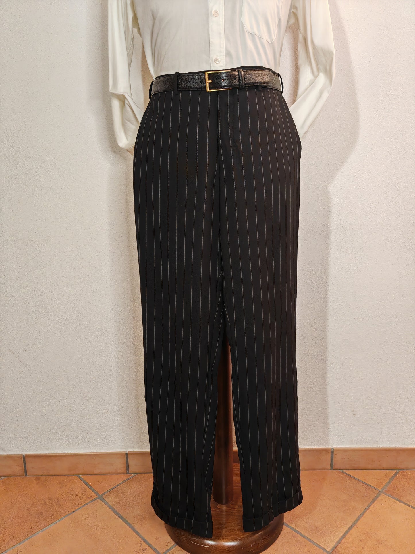 Pantaloni Ralph Lauren gessati lana e mohair - 48/50