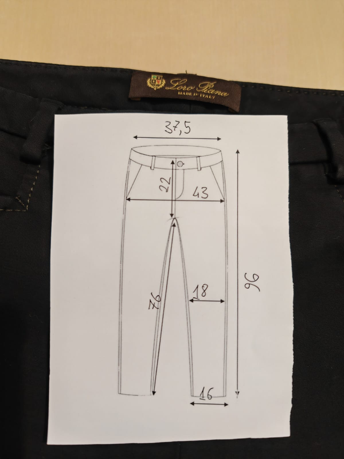 Pantaloni chino Loro Piana neri - tg. 42