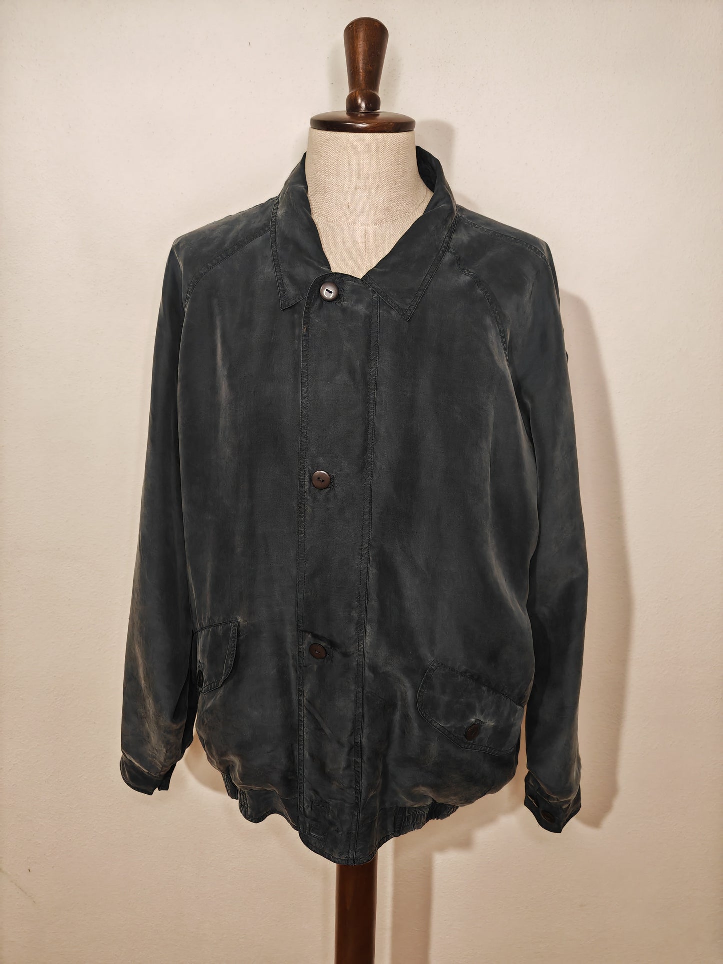 Bomber vintage in pura seta ssndwash - tg. 56