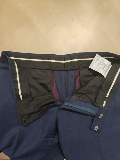 Completo Gucci stile moderno slim fit in flanella blu - tg. 50