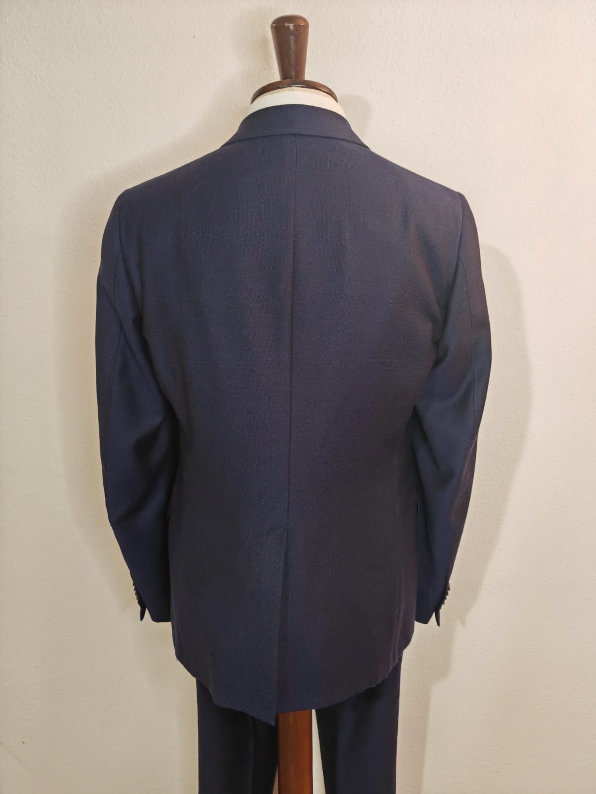 Completo Gucci stile moderno slim fit in flanella blu - tg. 50