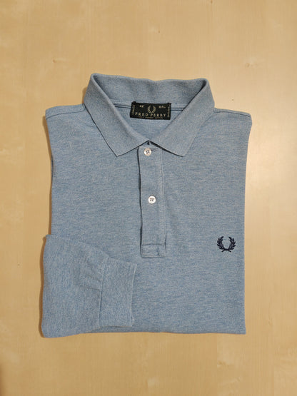 Polo Fred Perry maniche lunghe azzurro mélange - taglia M