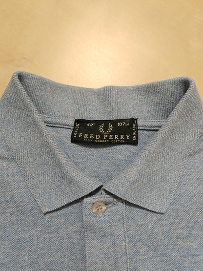 Polo Fred Perry maniche lunghe azzurro mélange - taglia M