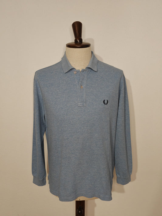 Polo Fred Perry maniche lunghe azzurro mélange - taglia M