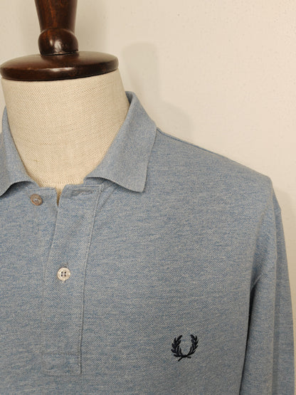 Polo Fred Perry maniche lunghe azzurro mélange - taglia M