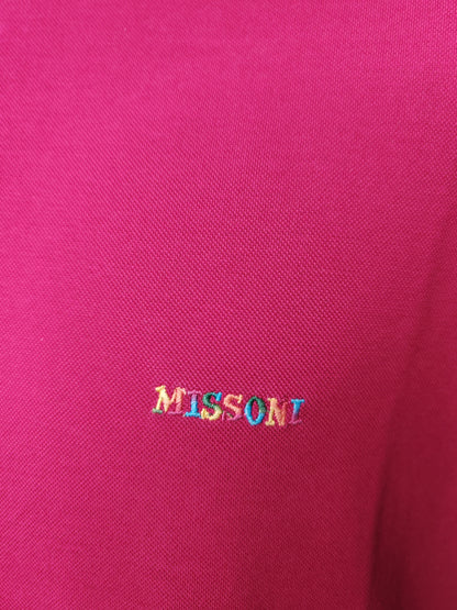 Polo Missoni vintage rosso fragola - L