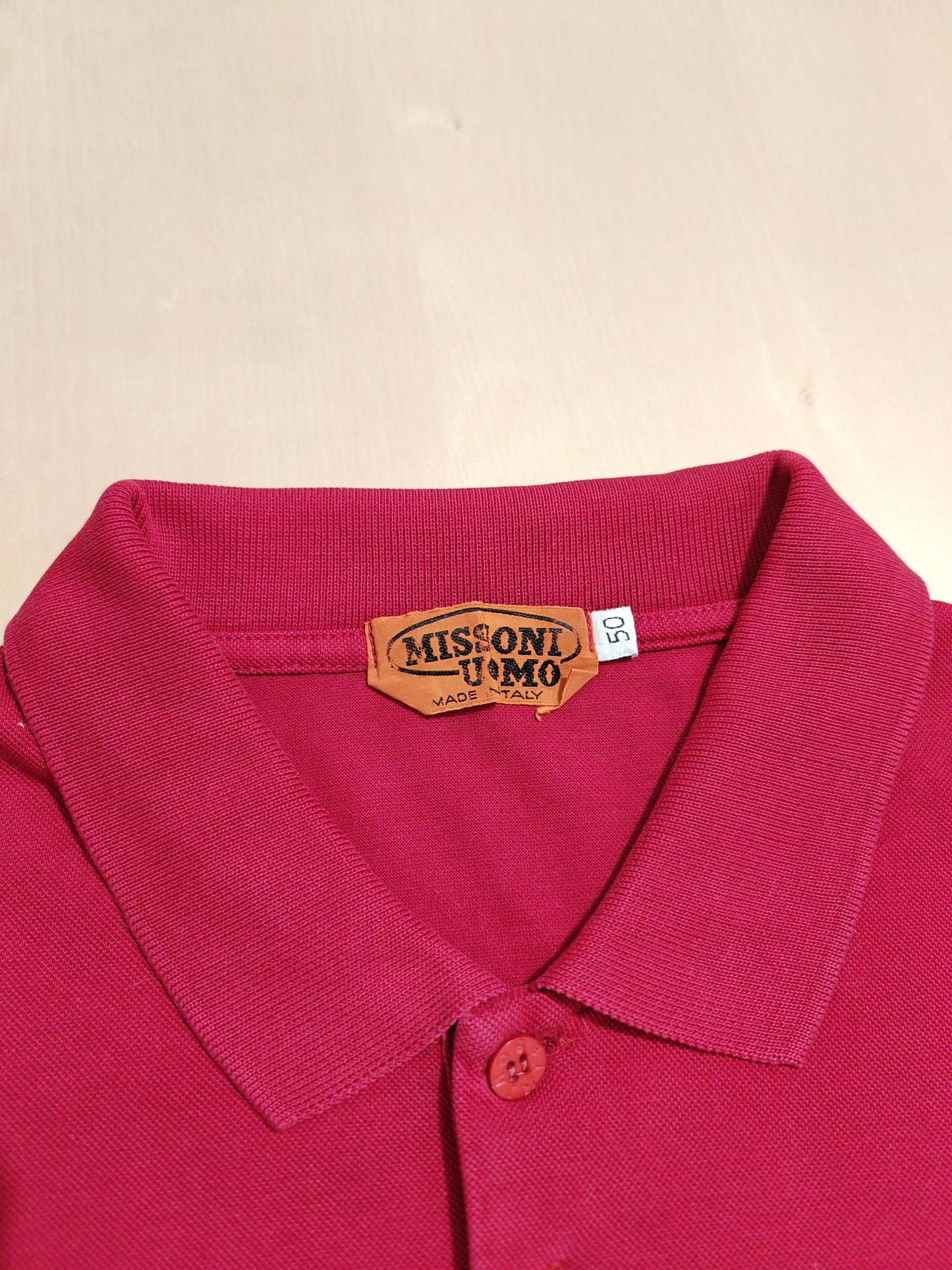 Polo Missoni vintage rosso fragola - L