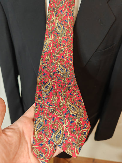 Cravatta Yves Saint Laurent paisley floreale