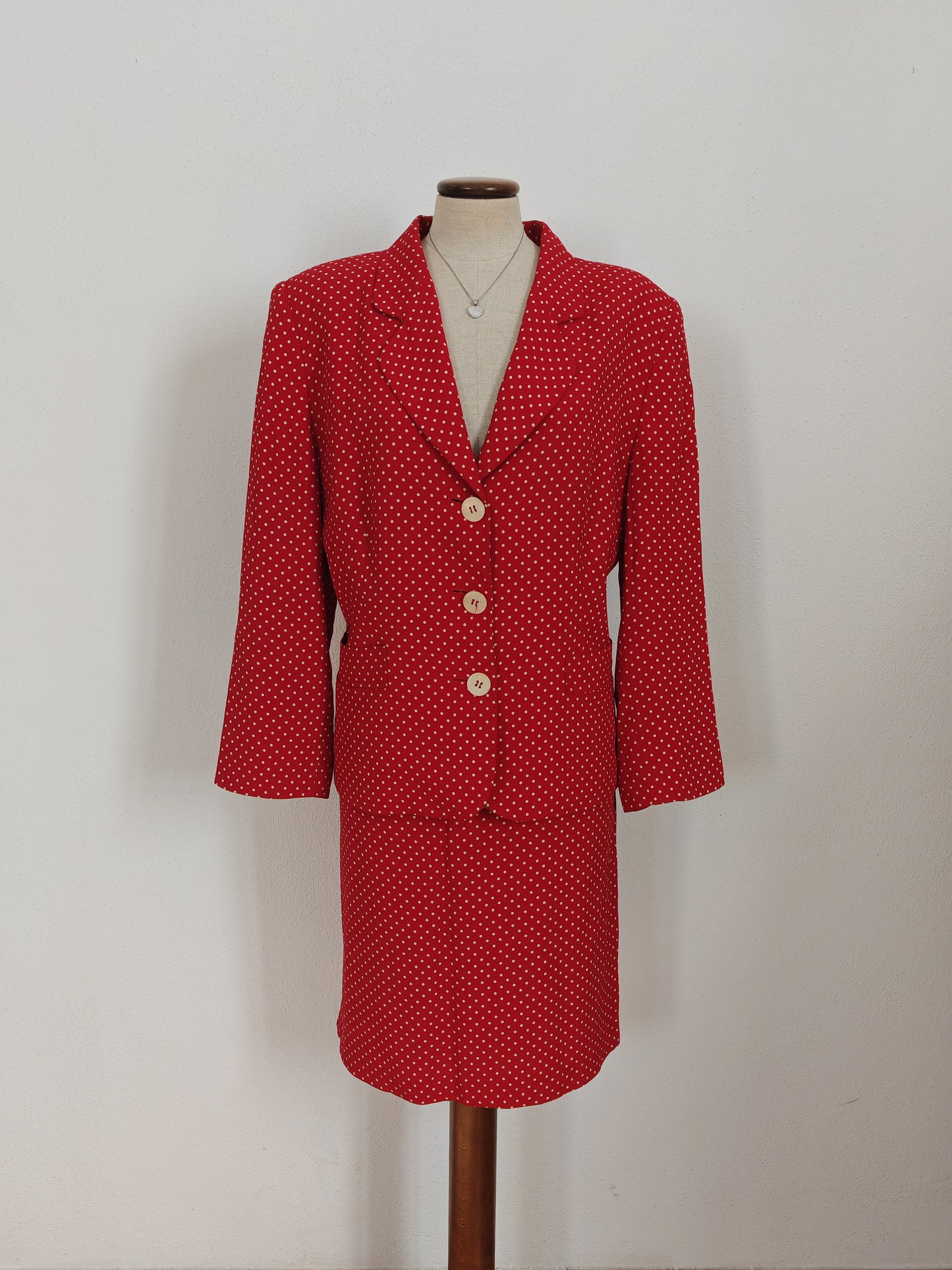 Tailleur Luisa Spagnoli anni '80 a pois- tg. 46/48