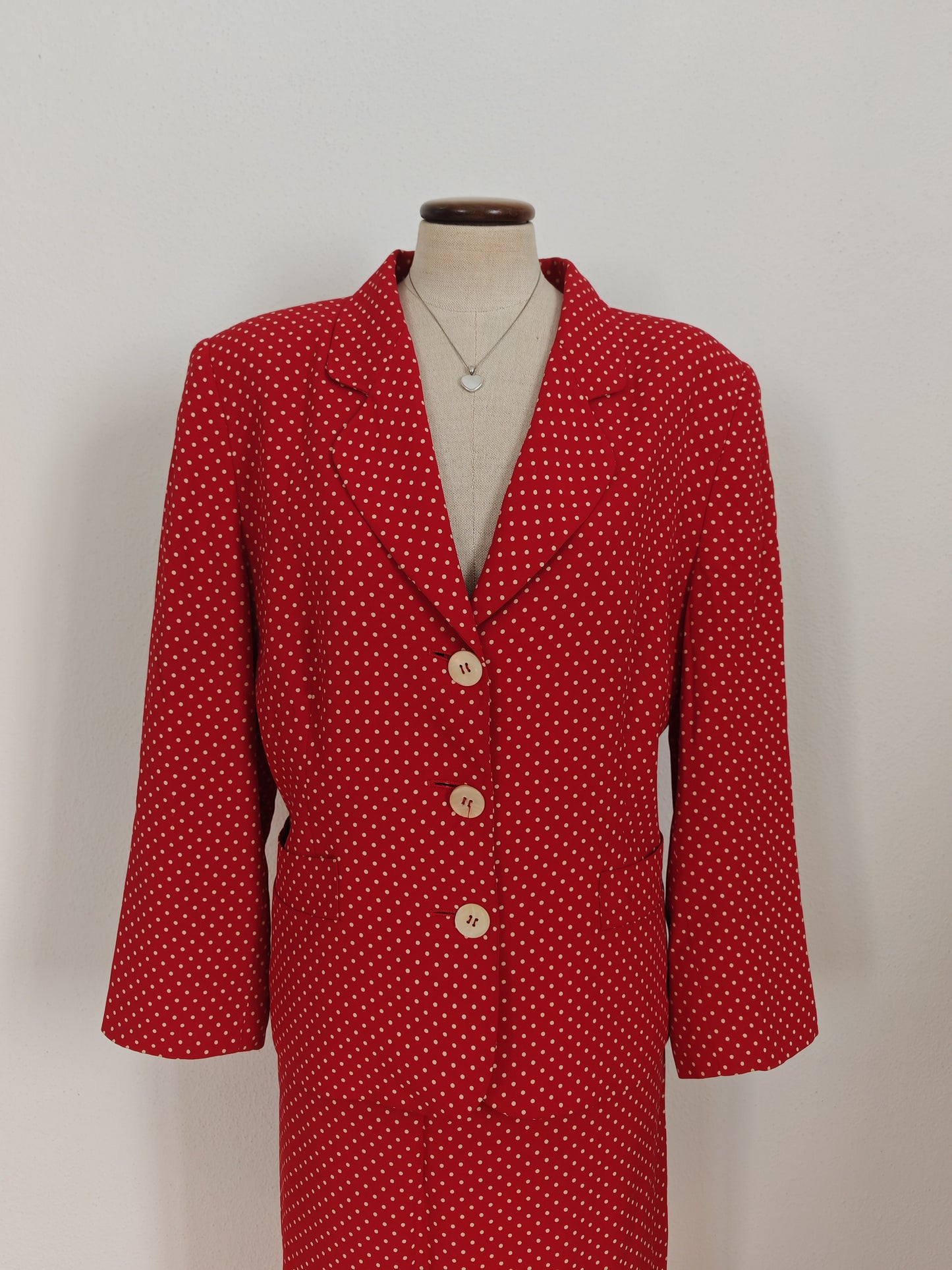 Tailleur Luisa Spagnoli anni '80 a pois- tg. 46/48